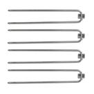 Kit 4 Garfos Duplo com Trava Inox para Espeto Simples 6mm