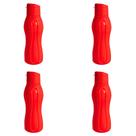 Kit 4 Garrafa Squeeze Garrafinha de Água 650ml Plástica Academia Livre de BPA Estilo Tupperware ECO