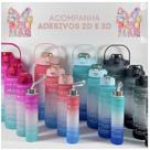 Kit 4 Garrafas De Água Squeeze Colorida Antivazamento Academia