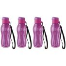 Kit 4 Garrafas de Água Tupperware Eco Tupper Roxa 310ml
