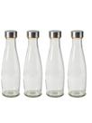 Kit 4 Garrafas De Vidro Acqua 1 Litro Paara Água Suco Chá Gelado Bebidas Alcoolicas