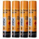 Kit 4 Gás para Isqueiros Lighter Gás 300ml NTK Kit 4 Gás para Isqueiros Lighter Gás 300ml NTK