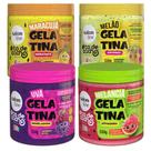 Kit 4 Gelatinas Salon Line Todecacho Melão + Melancia + Maracujá + Uva 550g Kit 4 Gelatinas Salon Line Todecacho Melão + Melancia + Maracujá + Uva 550g