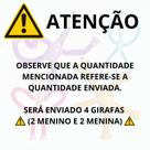 Kit 4 girafas estica e gruda melman pop it tubo tiktok com luz brinquedo para crianças
