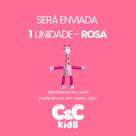 Kit 4 girafas estica e gruda melman pop it tubo tiktok com luz brinquedo para crianças promoção Cor:1 unidade rosa
