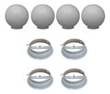 Kit 4 Globo Bolinha Luconi 15cm - Lustre de Teto Plástico Iluminação Suave