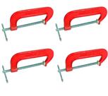 Kit 4 Grampos Sargento 2 Polegadas (51mm) Tipo C Em Ferro Fox Tools Kit 4 Grampos Sargento 2 Polegadas (51mm) Tipo C Em Ferro Fox Tools