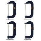 Kit 4 Grampos Tipo C Pesado Marceneiro Carpinteiro 6 Polegadas