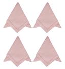 Kit 4 Guardanapos Tecido Ponto Ajour 40x40cm Rosa Chá 4 Peças - Jolitex