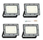 Kit 4 holofote Refletor 200w LED Osram Bivolt Prova D'água ip66 Branco Frio