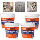 Kit 4 Impermeabilizante em Pó Ultra Veda Forte 800g Nanotecnologia para Concreto e Reboco