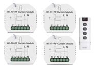 Kit 4 Interruptor Cortina Wifi Alexa Google Home + Controle Kit 4 Interruptor Cortina Wifi Alexa Google Home + Controle