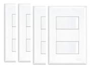 Kit 4 Interruptores Duplo Simples 4x2 16a Evidence - Fame