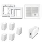 Kit 4 Interruptores Simples +1 Paralelo +1 Tomada Usb -fame
