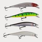 Kit 4 Isca Artificial Meia Água 9,8cm Maruri Tucunaré Piranha Robalo 8,6g Iscas ideal para Peixes Predadores