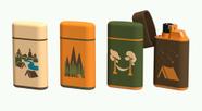 Kit 4 Isqueiros Recarregáveis MK Lighter Camper com Chama de Tocha para Uso Externo