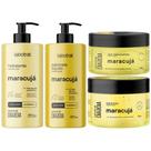 Kit 4 Itens Labotrat Dia a Dia Hidratante + Sabonete + Esfoliante + Sais Maracuja Rosto Corpo 490ml