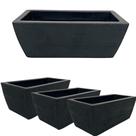 Kit 4 Jardineira Luxo Floreira de chão Horta em casa Polietileno modelo jateado Kit 4 Jardineira Luxo Floreira de chão Horta em casa Polietileno modelo jateado