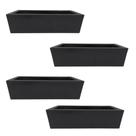 Kit 4 Jardineiras de Planta Preta 37x15 Floreira Polietileno