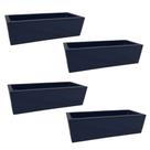 Kit 4 Jardineiras de Plantas Azul 37x15 Floreira Polietileno Kit 4 Jardineiras de Plantas Azul 37x15 Floreira Polietileno