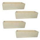 Kit 4 Jardineiras de Plantas Bege 37x15 Floreira Polietileno