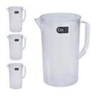 Kit 4 Jarra 2 litros Acrílico Transparente Reforçada Suco Água Refresco Minimalista Sofisticada Coza Kit 4 Jarra 2 litros Acrílico Transparente Reforçada Suco Água Refresco Minimalista Sofisticada Coza
