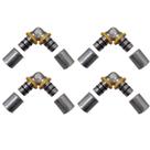 Kit 4 Joelho Cotovelo p/ Gás 16mm Prensar Pex Multicamadas