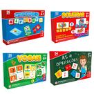 Kit 4 Jogos Alfabetização Escolar Ensina Ler Escrever Contas