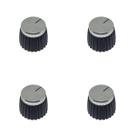 Kit 4 Knob Amplificador Estilo Marshall Prateado Silver