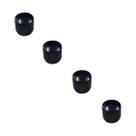Kit 4 Knob Baixo Guitarra Metal Sem Parafuso KB01 Preto