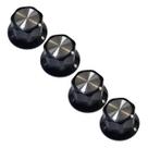 Kit 4 Knob Estilo Moog Preto Aluminio Escovado Ronsani Kit 4 Knob Estilo Moog Preto Aluminio Escovado Ronsani