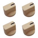 Kit 4 Knob Para Pedal Creme Plástico Ronsani