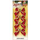 Kit 4 Laços De Bolinhas 10cm Pingentes Dourado Brilhante Kit 4 Laços De Bolinhas 10cm Pingentes Dourado Brilhante