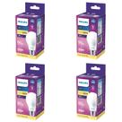 Kit 4 Lâmpada Led Bulbo 13w = 90w 1311lm Bivolt Philips 3000k amarela Cor Da Luz Branco-quente