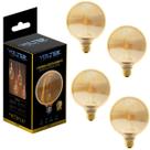 Kit 4 Lâmpada Led Filamento Retrô Borda Flame 4w Biv 2200k