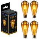 Kit 4 Lâmpada Led Filamento Retro St64 Volter 4w E27 2200k