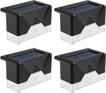 Kit 4 Lâmpada Solar IP65 Led de Parede Lâmpada de Iluminação de Escada