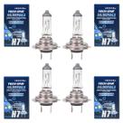 Kit 4 Lampadas Farol Alto Baixo H7 55w 12v 4300k Halogena Original