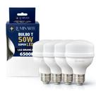 Kit 4 Lâmpadas Led Bulbo 50w E27 Branco Frio Inmetro Luminarte