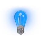 Kit 4 Lâmpadas LED Filamento Foxlux Azul 1W E27 127V IP44 8,5lm Decorativa para Varal de Luz, Festas e Jardins