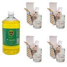 Kit 4 Lamparina Cilíndrica + 1 L Fluido Citronela - Bistrot