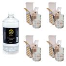 Kit 4 Lamparina Cilíndrica + 1 L Fluido Puro - Velas Bistrot