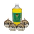 Kit 4 lamparinas decor sensações + 1l de fluido citronela
