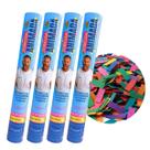 Kit 4 Lança Confete Colorido Torcida Copa Neymar Popper Kit 4 Lança Confete Colorido Torcida Copa Neymar Popper