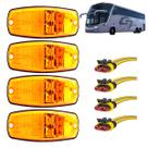 KIT 4 Lanterna Lateral Ônibus Marcopolo G7 5 LED BIVOLT +Conector