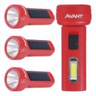 Kit 4 Lanterna Led Solare Recarregável 1,5w 6500k Branco Frio 12cm 5v Vermelho 252052479-4 Avant Use