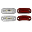 Kit 4 Lanterna Vigia Teto Van Bau Caminhão Led Bivolt CR/VM