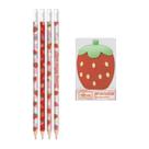 Kit 4 Lápis + 1 Apontador Com Cheirinho Morango Be Berry! Kit 4 Lápis + 1 Apontador Com Cheirinho Morango Be Berry!