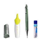 Kit 4 Lapiseira BOHO Verde 0.7 +Borracha +Grafite + Vista Vd Kit 4 Lapiseira BOHO Verde 0.7 +Borracha +Grafite + Vista Vd