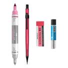 Kit 4 Lapiseira NEON 0.5mm RS +Borracha +Grafite + Lumini Ex
